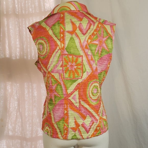 Alberto makali sleeveless crinkle top M size - Picture 4 of 8